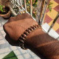 Genuine Paanch Mukhi Modern Rudraksha Bracelet with Gold Plating (Pack of 2)